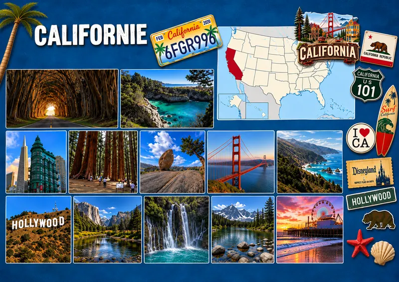 Fiche illustrée de Californie