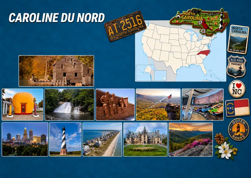 Fiche illustrée de Caroline du Nord