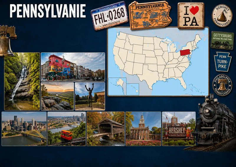 Fiche illustrée de Pennsylvanie