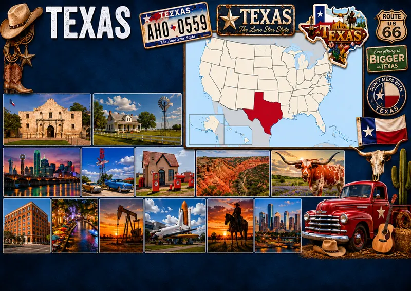 Fiche illustrée de Texas