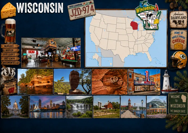 Fiche illustrée de Wisconsin