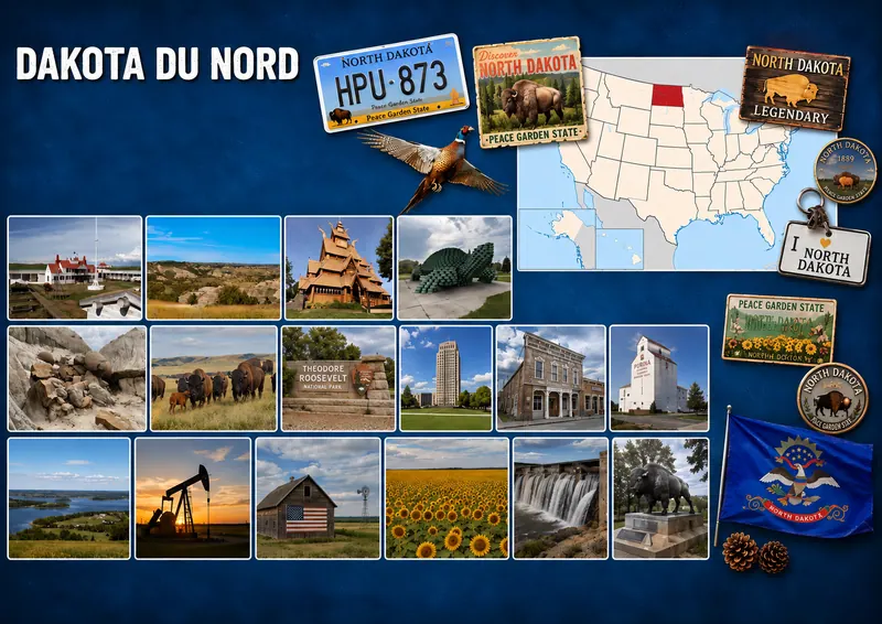 Fiche illustrée de Dakota du Nord