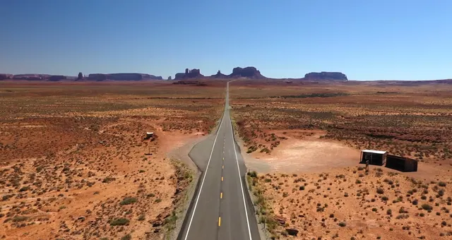 La route de Monument Valley, Utah
