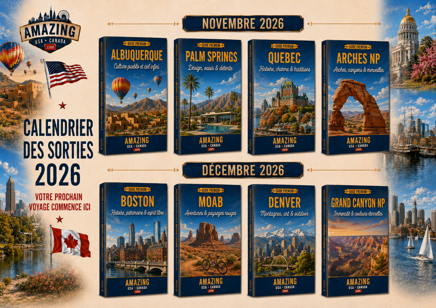 Calendrier illustré des sorties de novembre et décembre 2026