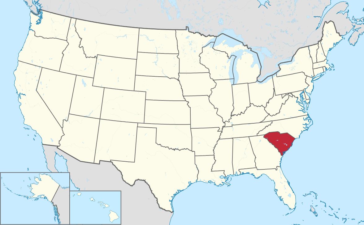 Situation : Caroline du Sud — États-Unis