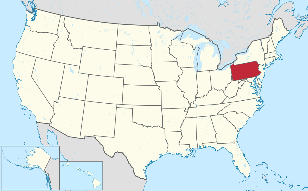 Situation : Pennsylvanie — États-Unis