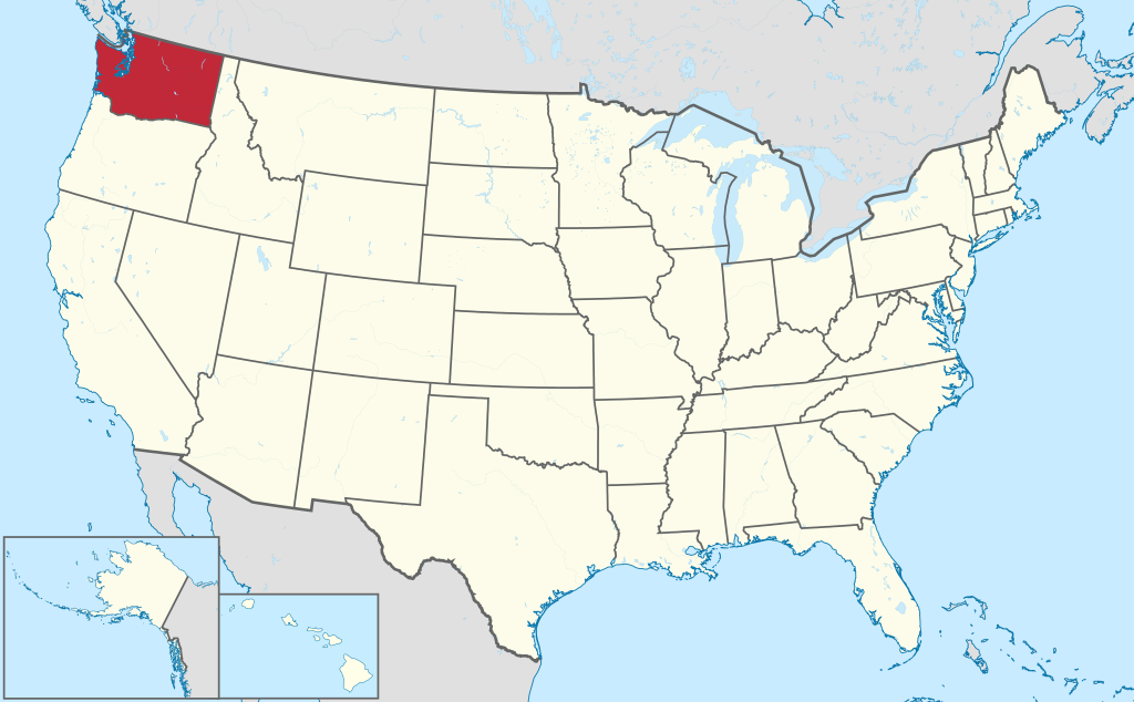 Situation : Etat de Washington — États-Unis